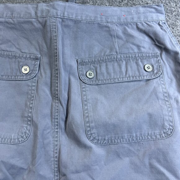 Vintage Faded Glory Blue Mini Skirt Size 10 100% Cotton Drawstring Pockets - Picture 2 of 12
